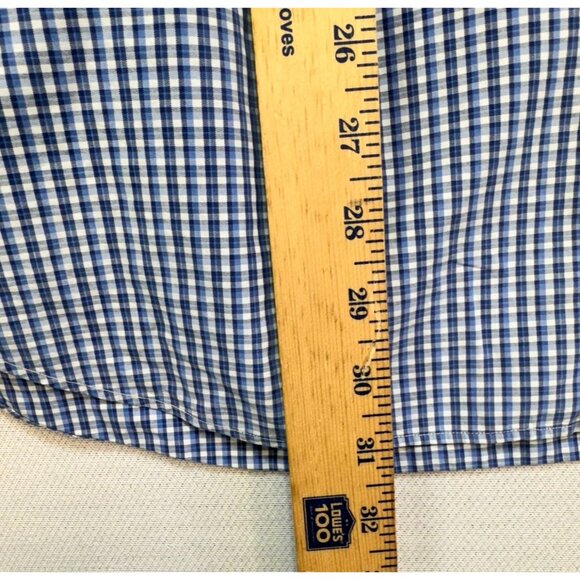 Ralph Lauren Men's Classic Fit Button-Down Gingham Shirt Size 17.5 Blue - Picture 7 of 11